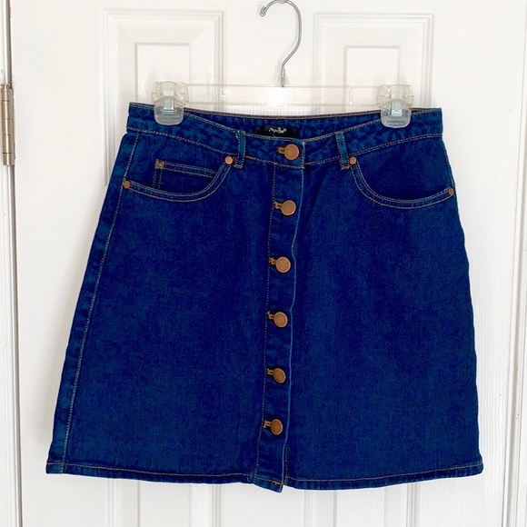 Papaya Dresses & Skirts - 3/$20❄️Denim Skirt with Button-Down Size L